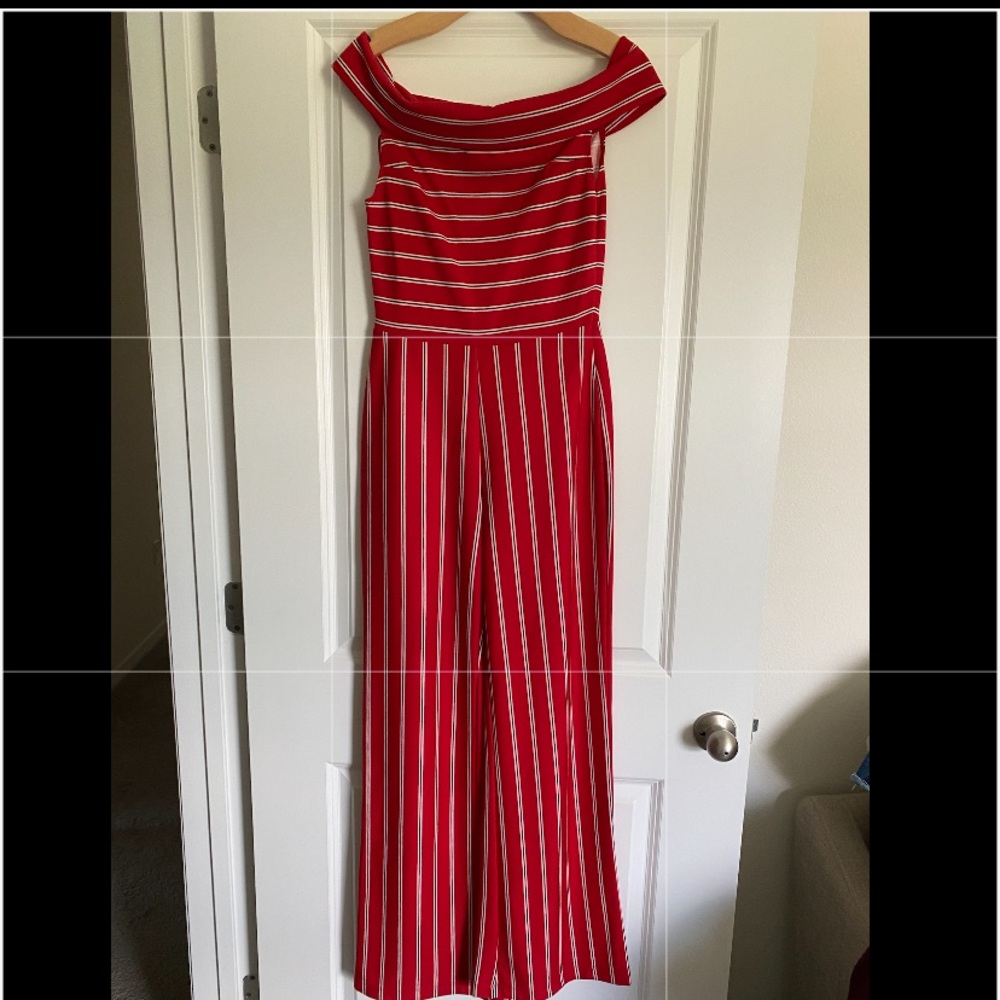 Wayf Where Are You From Red Combo Striped Long Ju… - image 1